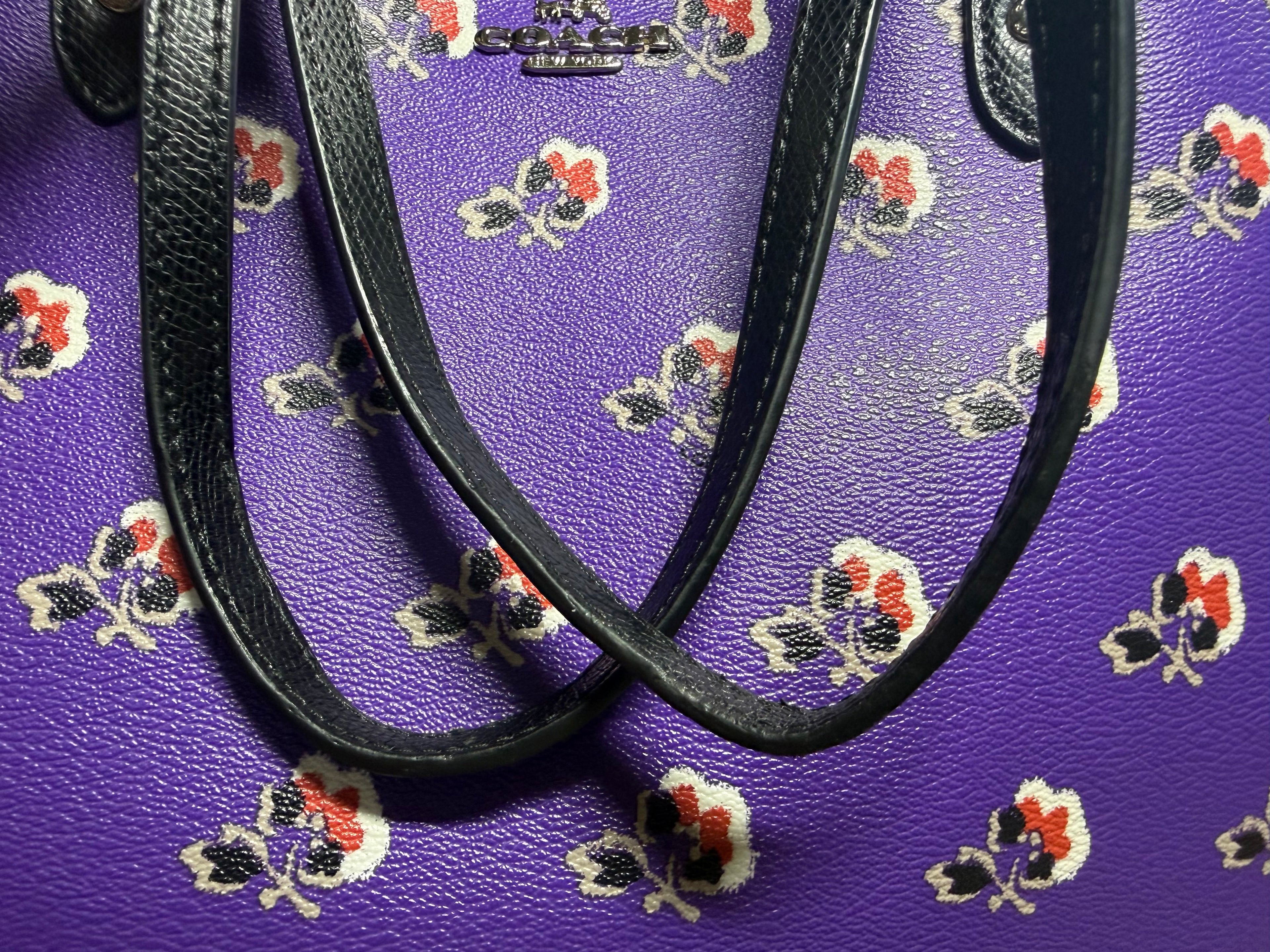 Coach Reversible City Tote (Bramble Rose Print/Black)