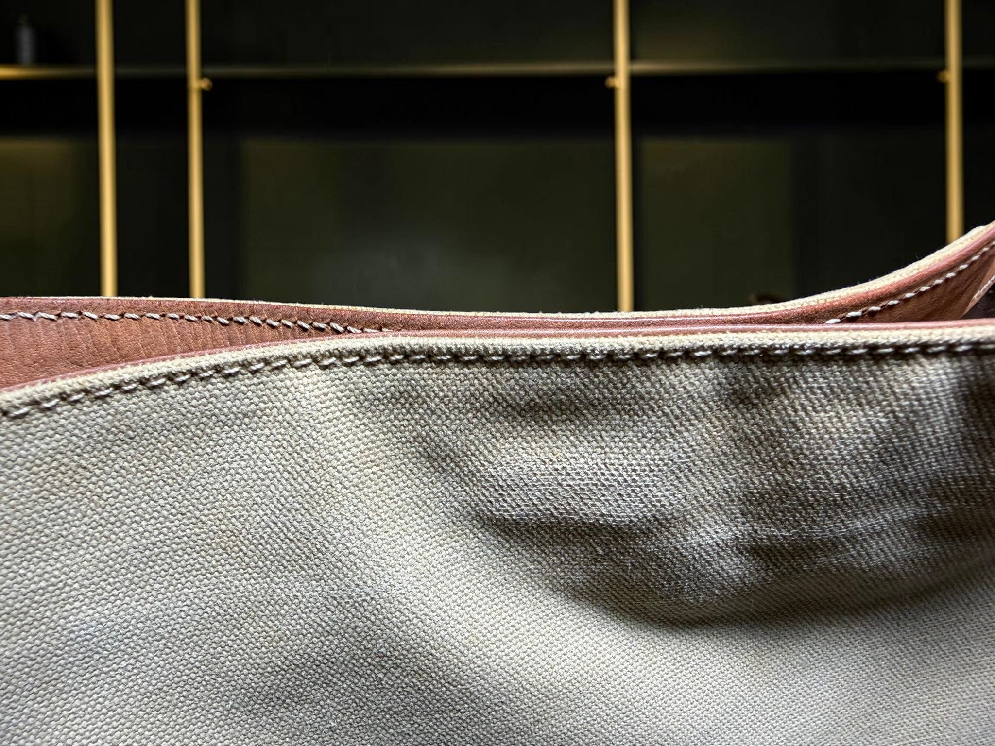 Vintage Dolce & Gabbana Canvas and Vacchetta Leather Tote Bag