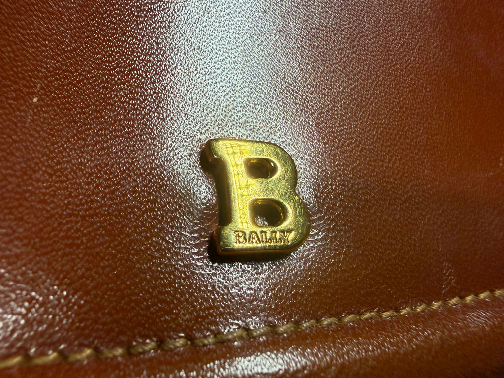Vintage Bally Brown Leather Shoulder Bag