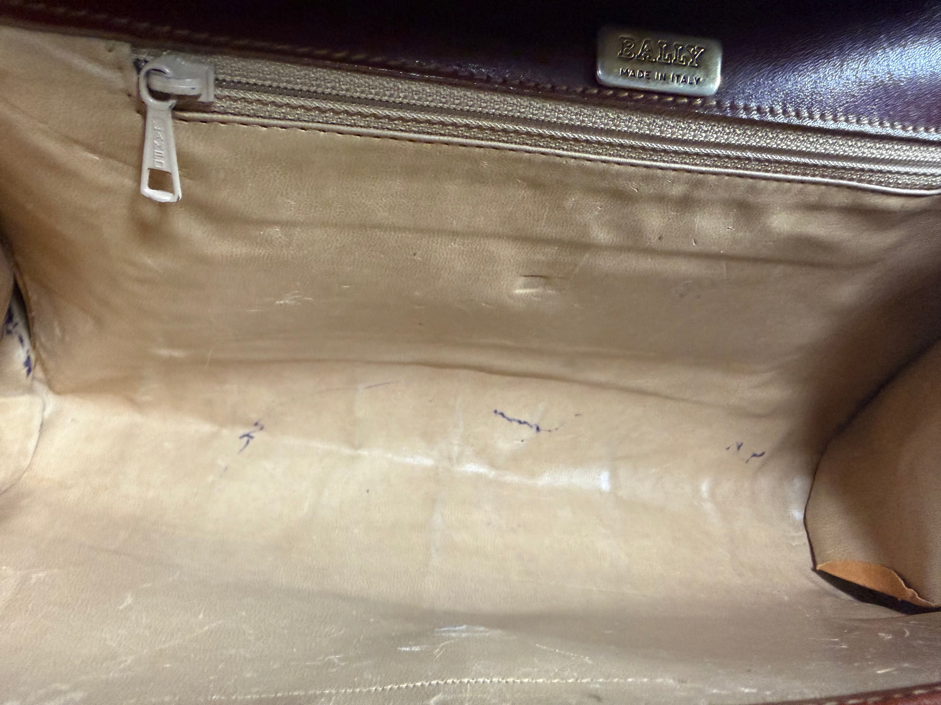 Vintage Bally Brown Leather Shoulder Bag