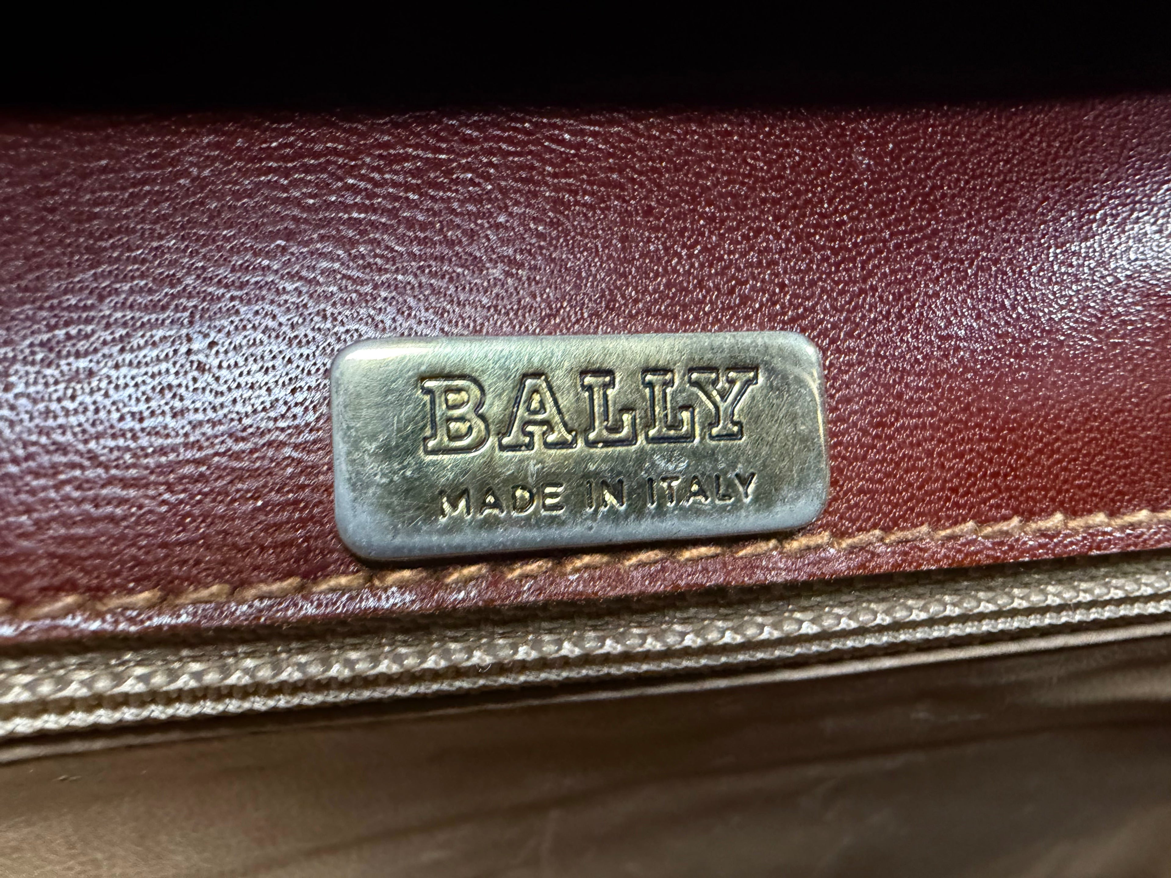 Vintage Bally Brown Leather Shoulder Bag