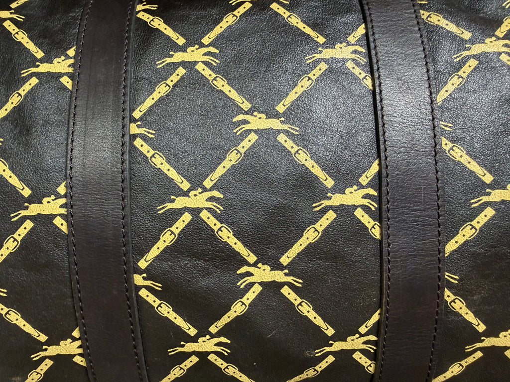 Longchamp Leather Weekend Boston / Holdall Bag