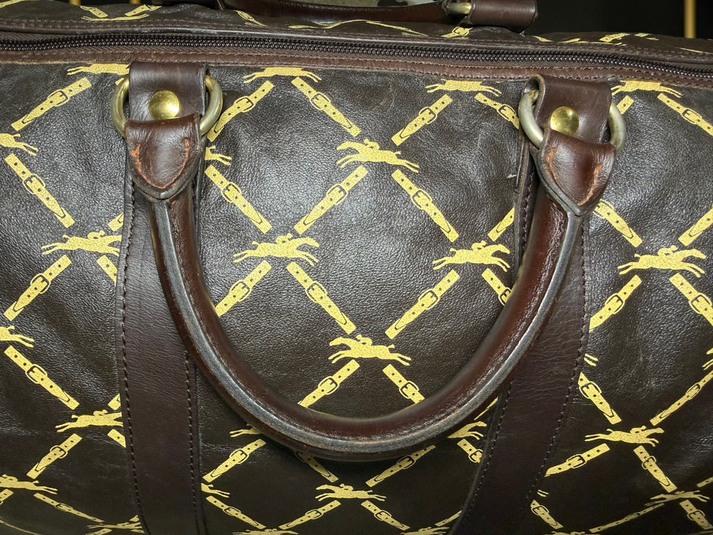 Longchamp Leather Weekend Boston / Holdall Bag