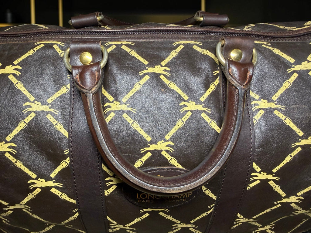 Longchamp Leather Weekend Boston / Holdall Bag