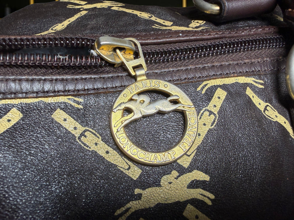 Longchamp Leather Weekend Boston / Holdall Bag