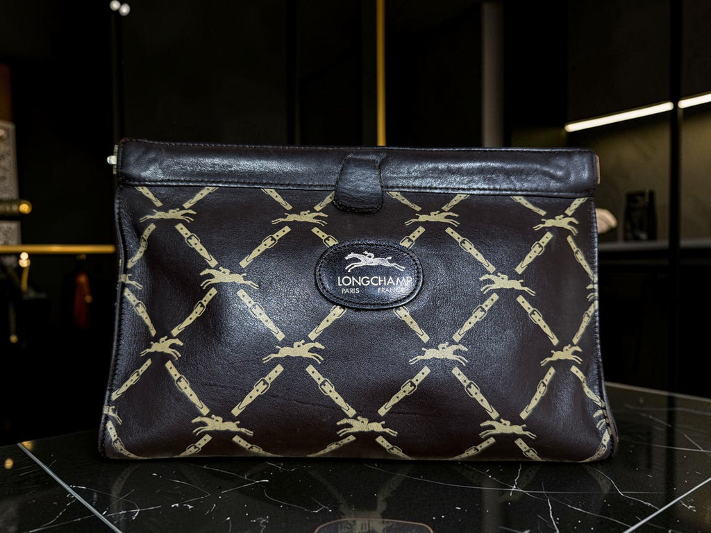 Vintage Longchamp Leather Clutch Bag