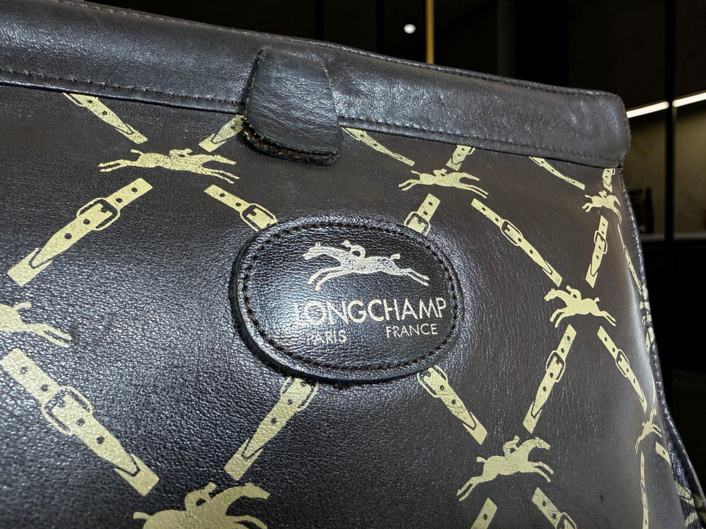 Vintage Longchamp Leather Clutch Bag