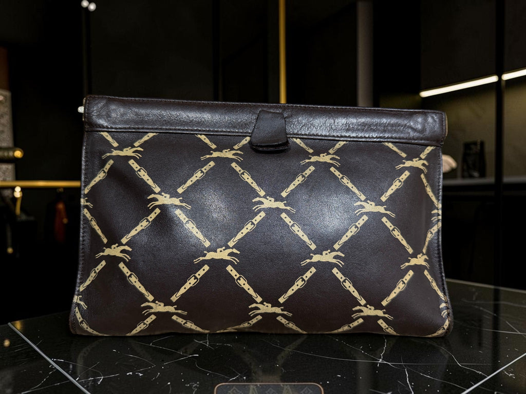 Vintage Longchamp Leather Clutch Bag