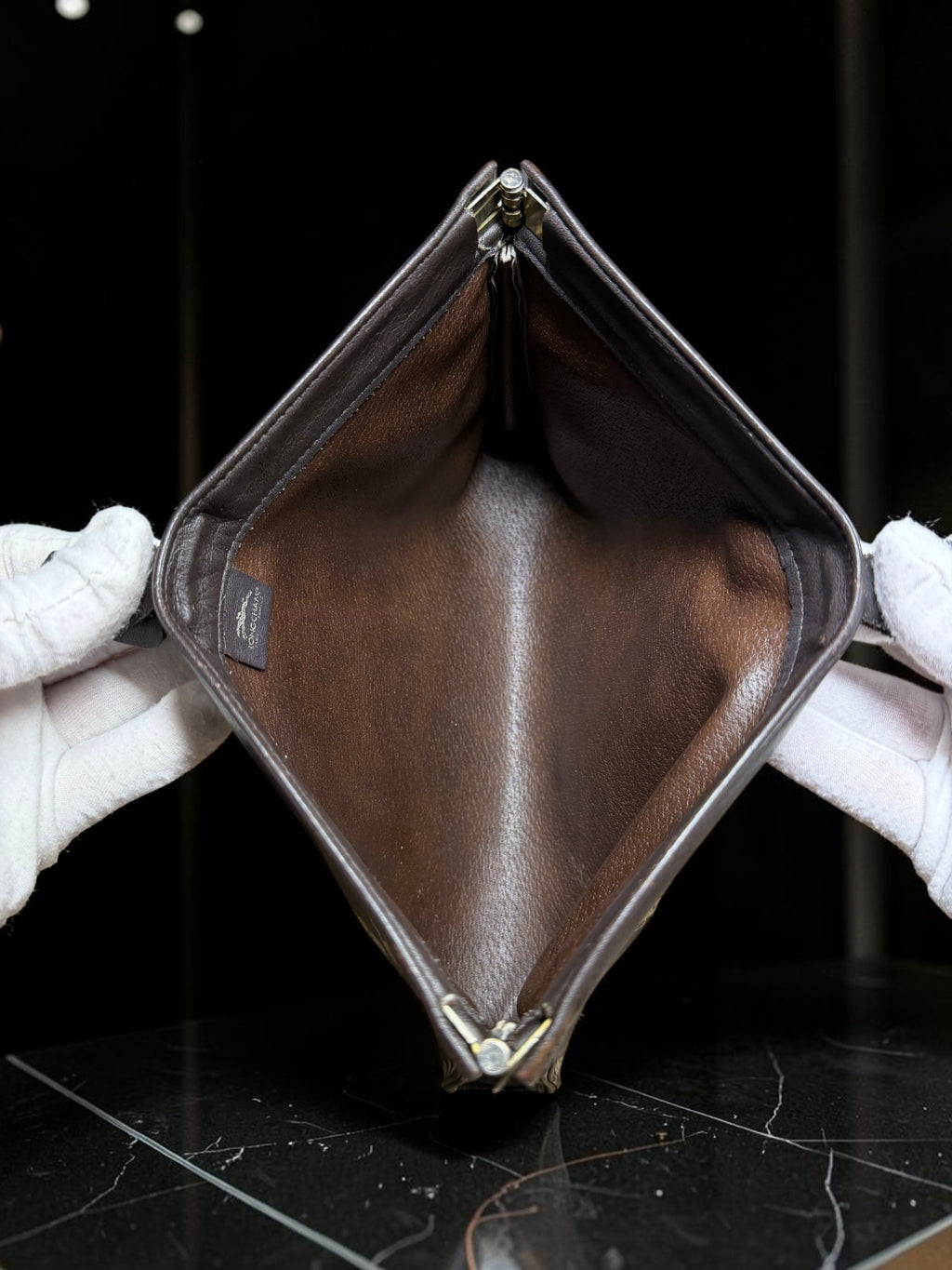 Vintage Longchamp Leather Clutch Bag