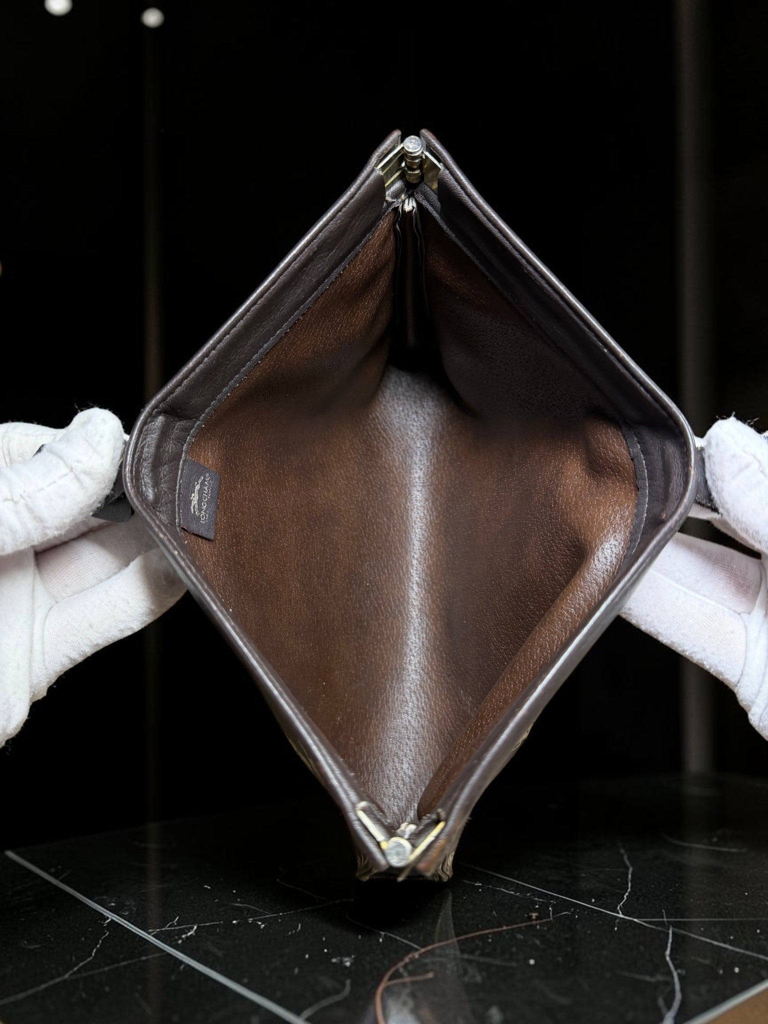 Vintage Longchamp Leather Clutch Bag