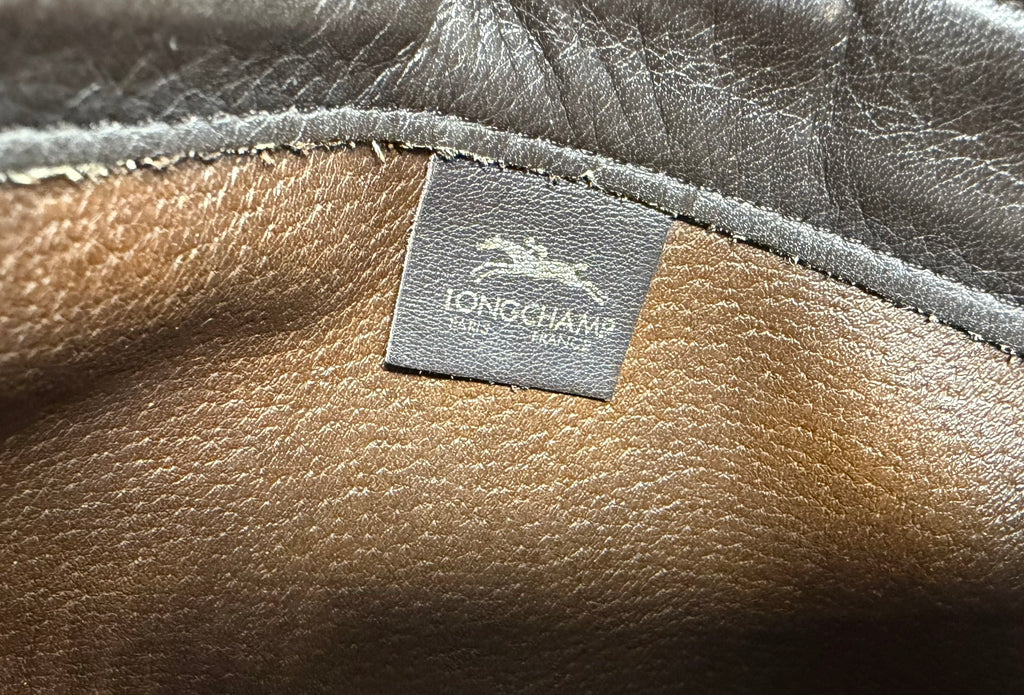 Vintage Longchamp Leather Clutch Bag