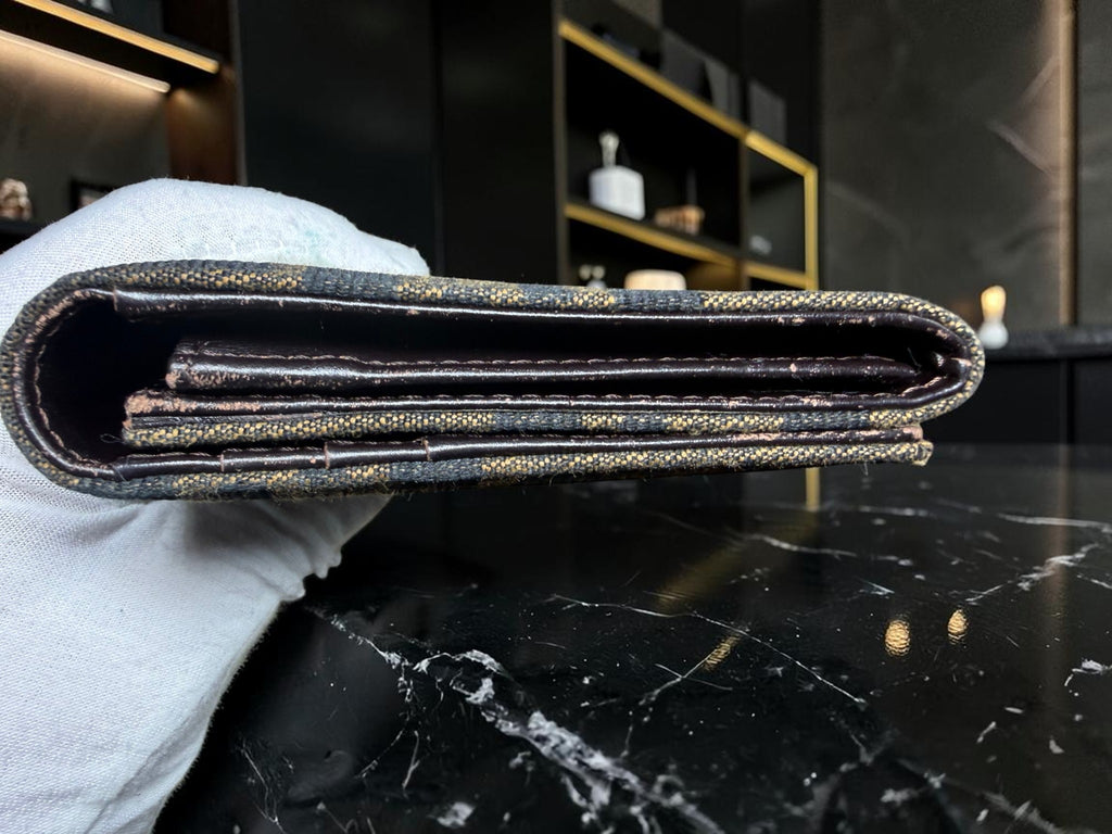 Fendi Zucca Monogram Bifold Long Wallet