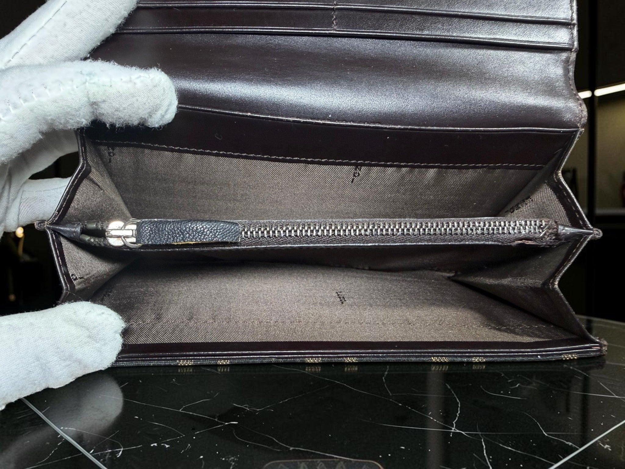 Fendi Zucca Monogram Bifold Long Wallet