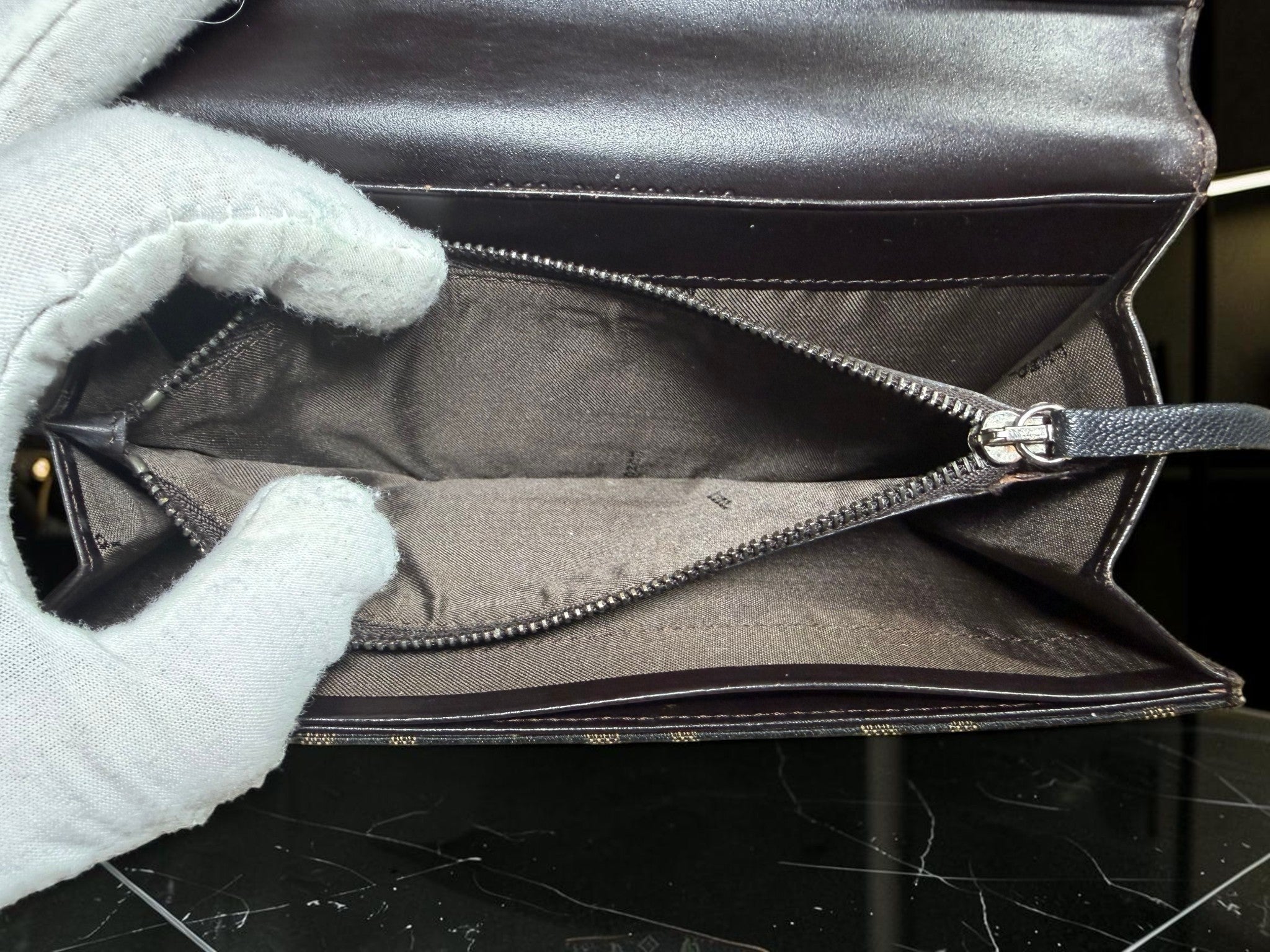 Fendi Zucca Monogram Bifold Long Wallet