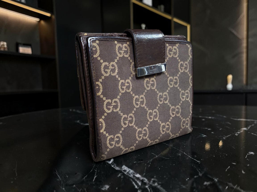 Vintage Gucci GG Monogram Bifold Wallet