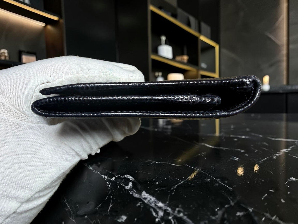 Salvatore Ferragamo Navy Lizard-Embossed Leather Continental Wallet