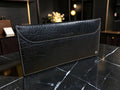 Balenciaga Black Leather Mens Long Wallet