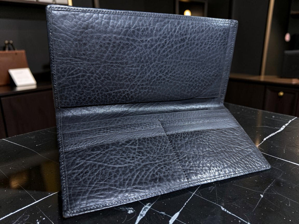 Balenciaga Black Leather Mens Long Wallet
