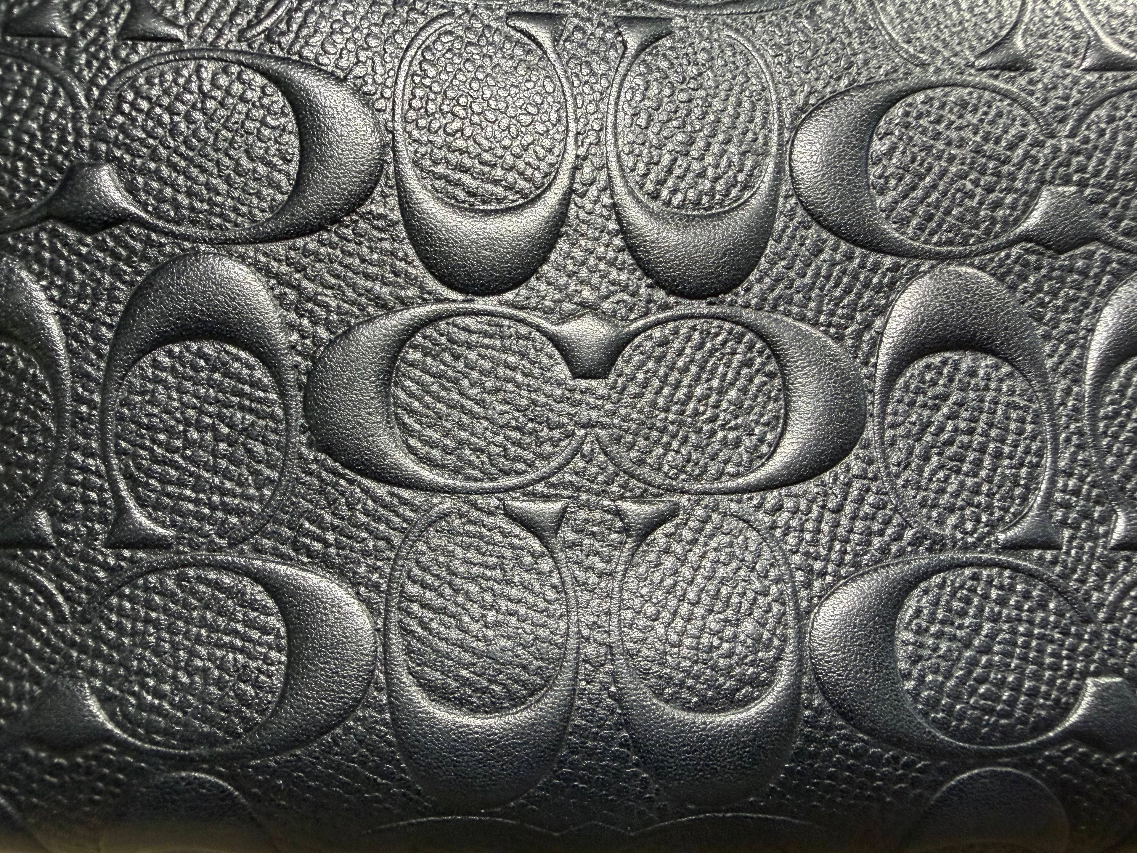 Coach Long Zip Black Leather Wallet (Newer Range)