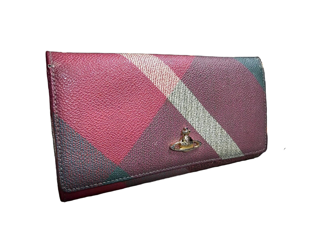 Vivienne Westwood Derby Long Wallet (Tartan Check / Orb)