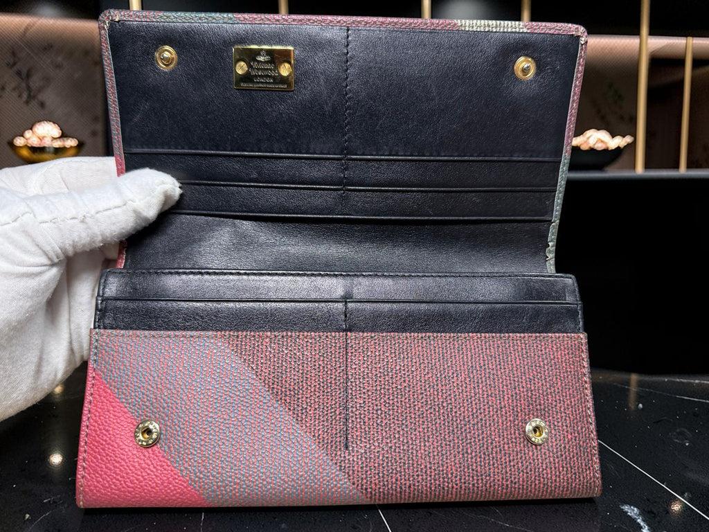 Vivienne Westwood Derby Long Wallet (Tartan Check / Orb)