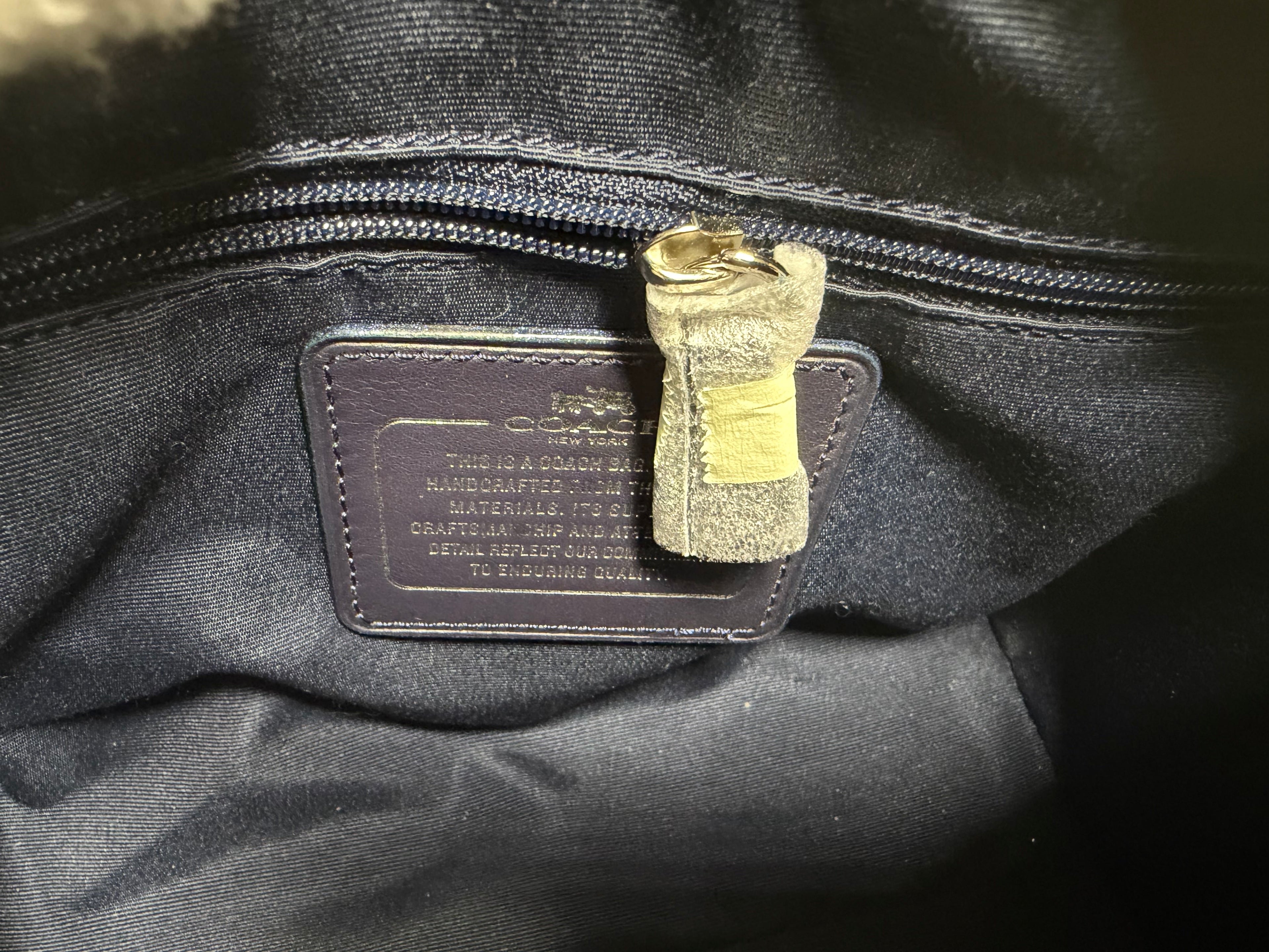 RARE Coach Mini Bennett Satchel in Star Glitter Navy (J1657-F55454)