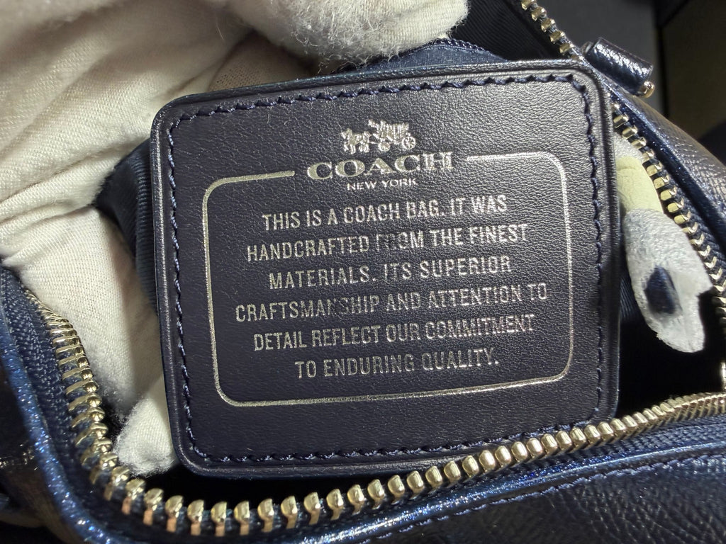 RARE Coach Mini Bennett Satchel in Star Glitter Navy (J1657-F55454)