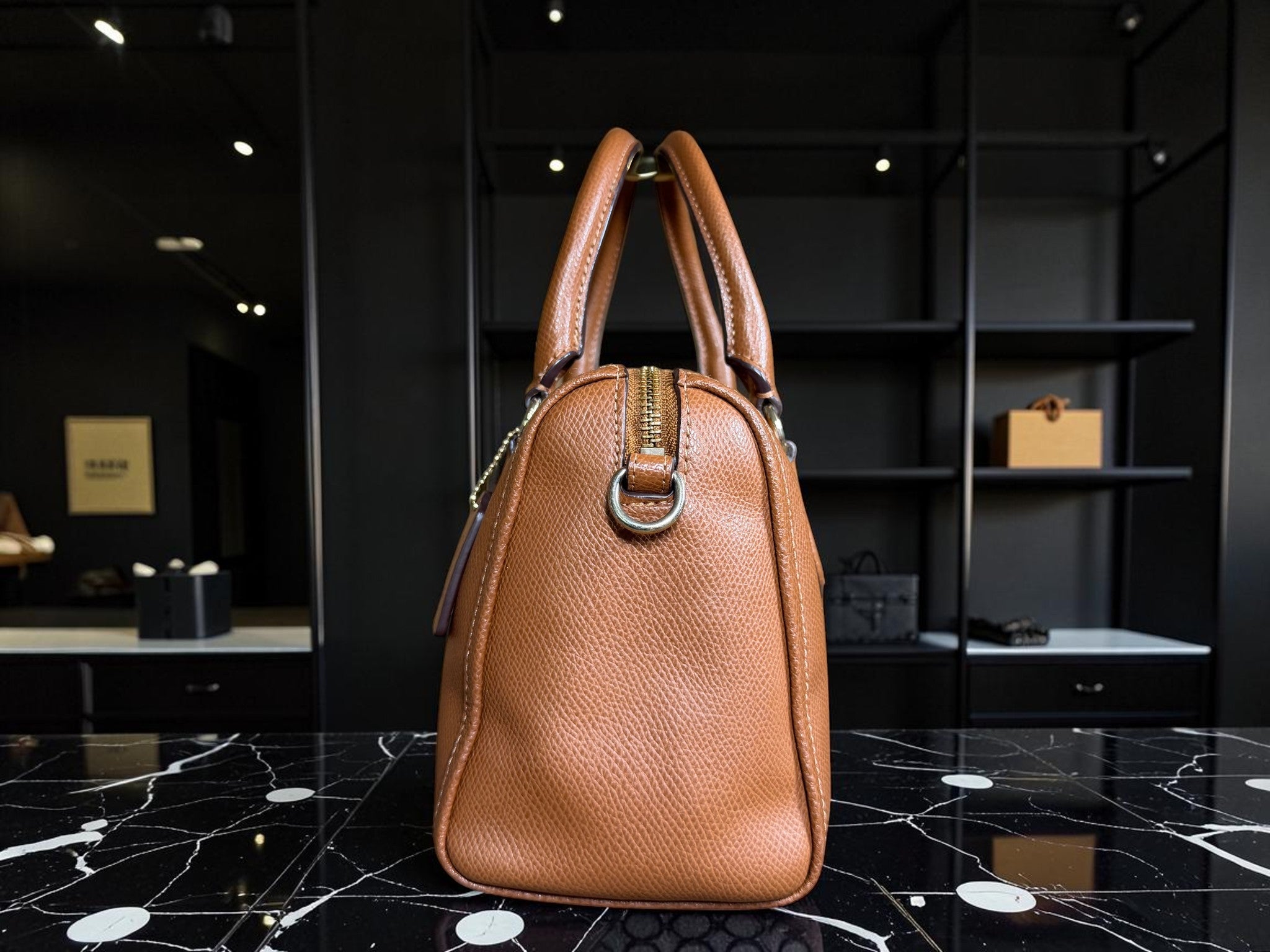 Coach Mini Bennett Satchel in Saddle Brown Pebbled Leather (F1521-F33329)