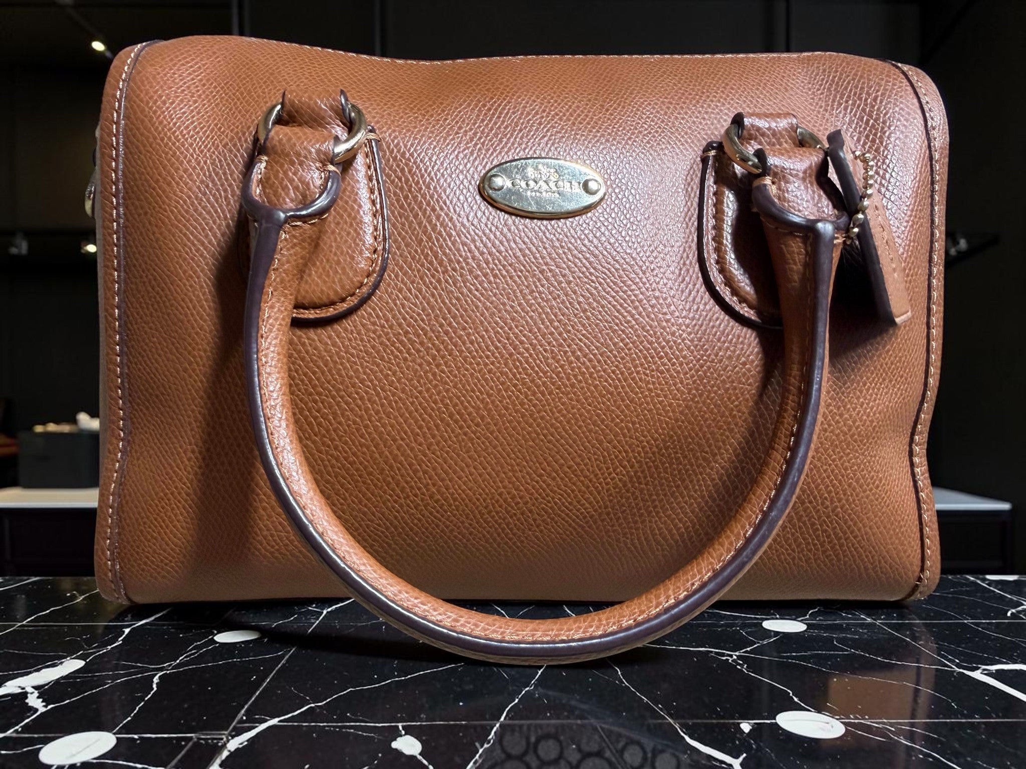 Coach Mini Bennett Satchel in Saddle Brown Pebbled Leather (F1521-F33329)