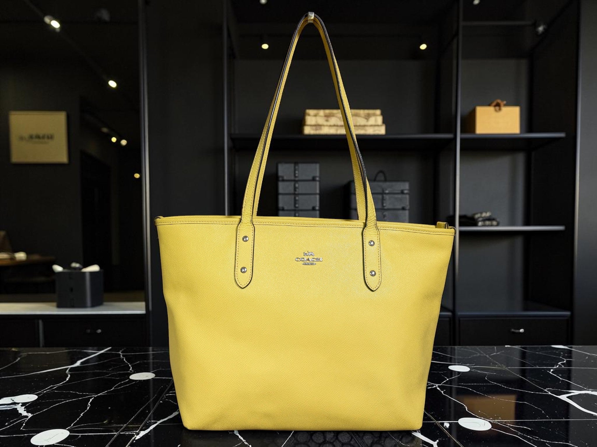 Coach City Zip Tote in Yellow (M1823-F58846)