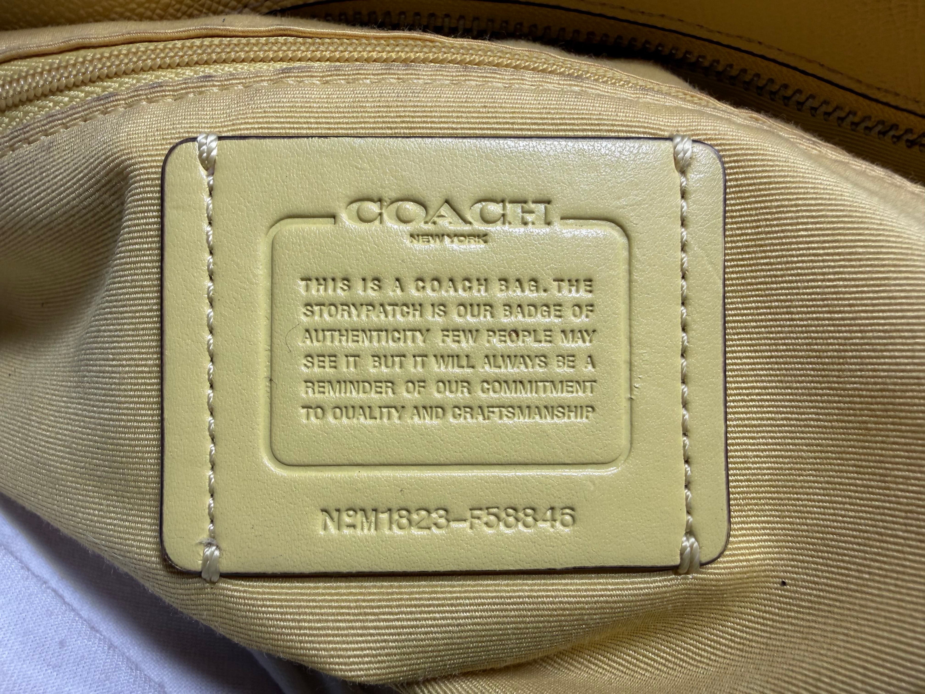Coach City Zip Tote in Yellow (M1823-F58846)