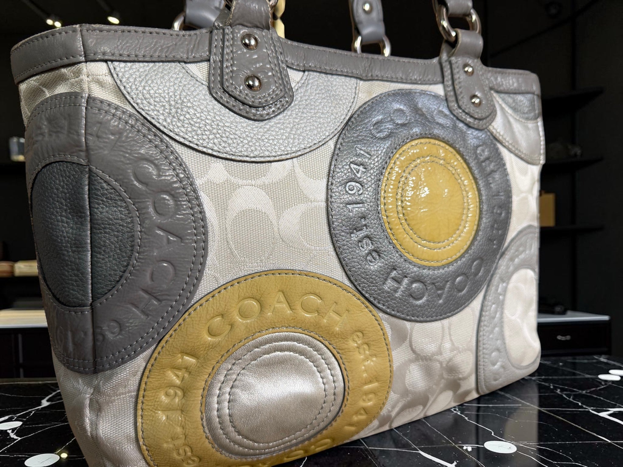 Coach Madison Mia Inlaid C Circle Patchwork (M1193-F19042)