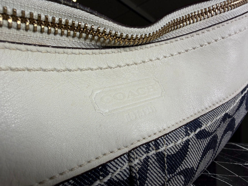Coach Signature Denim Convertible Duffle Hobo (F10403)