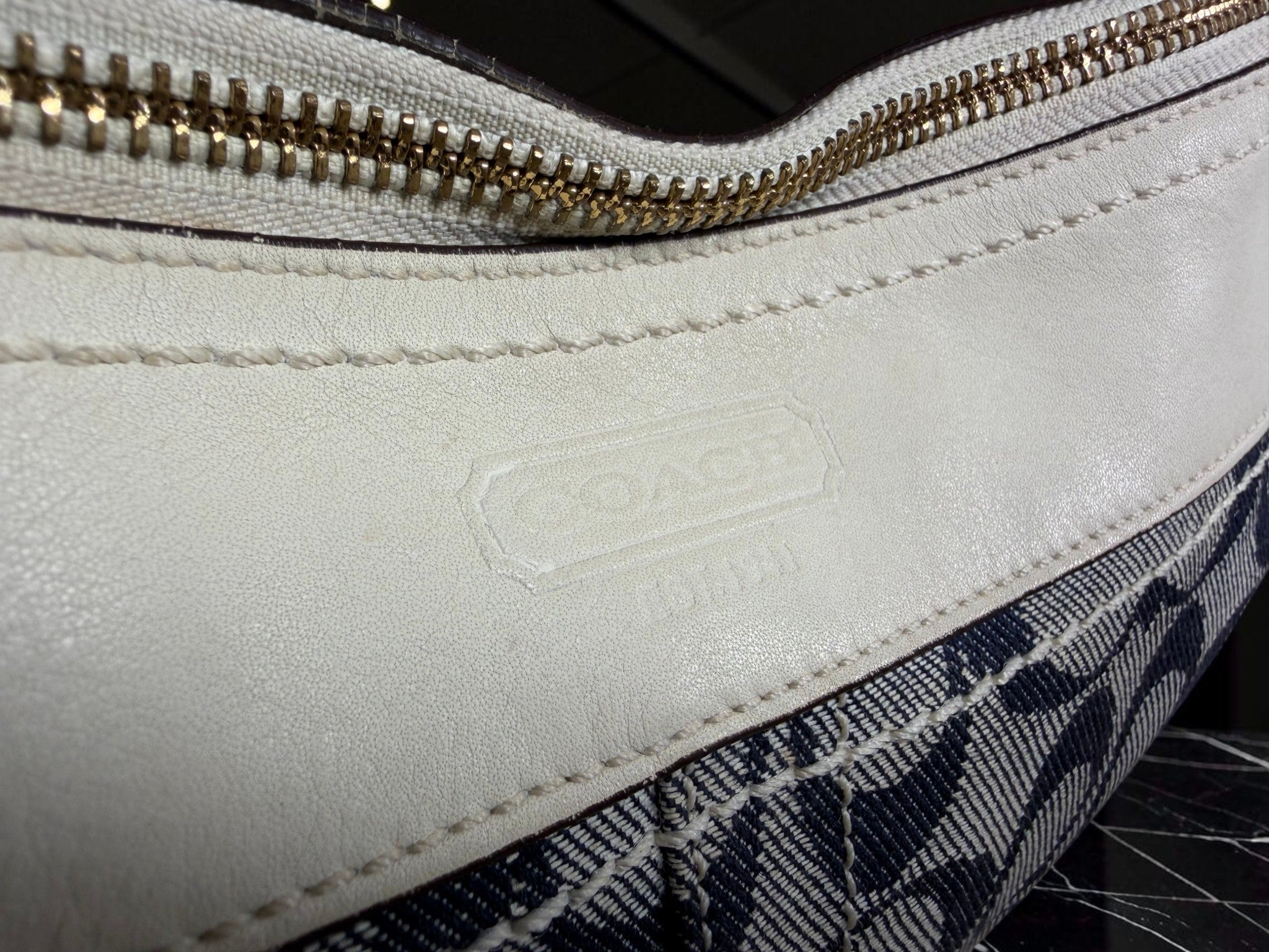 Coach Signature Denim Convertible Duffle Hobo (F10403)
