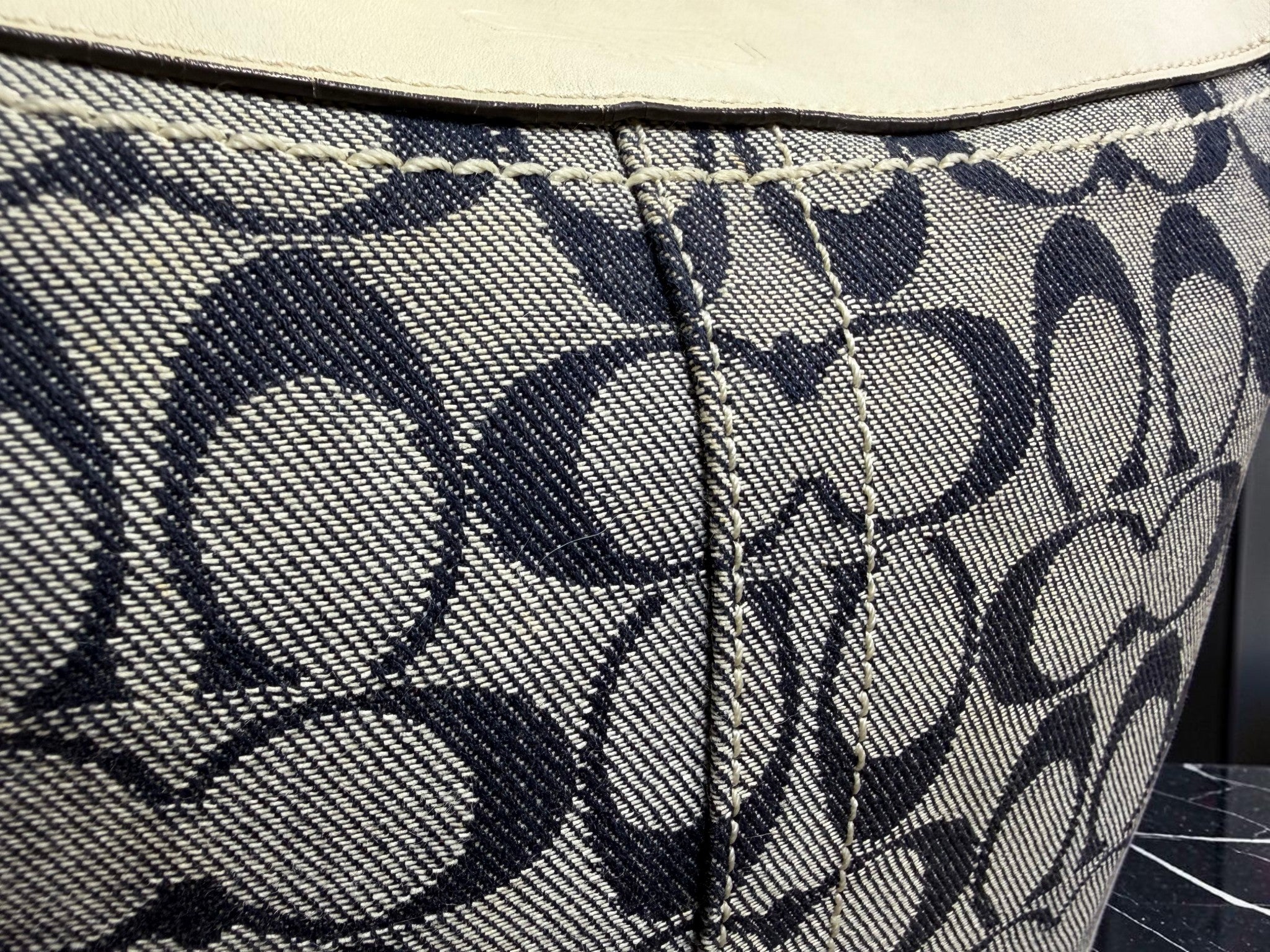 Coach Signature Denim Convertible Duffle Hobo (F10403)