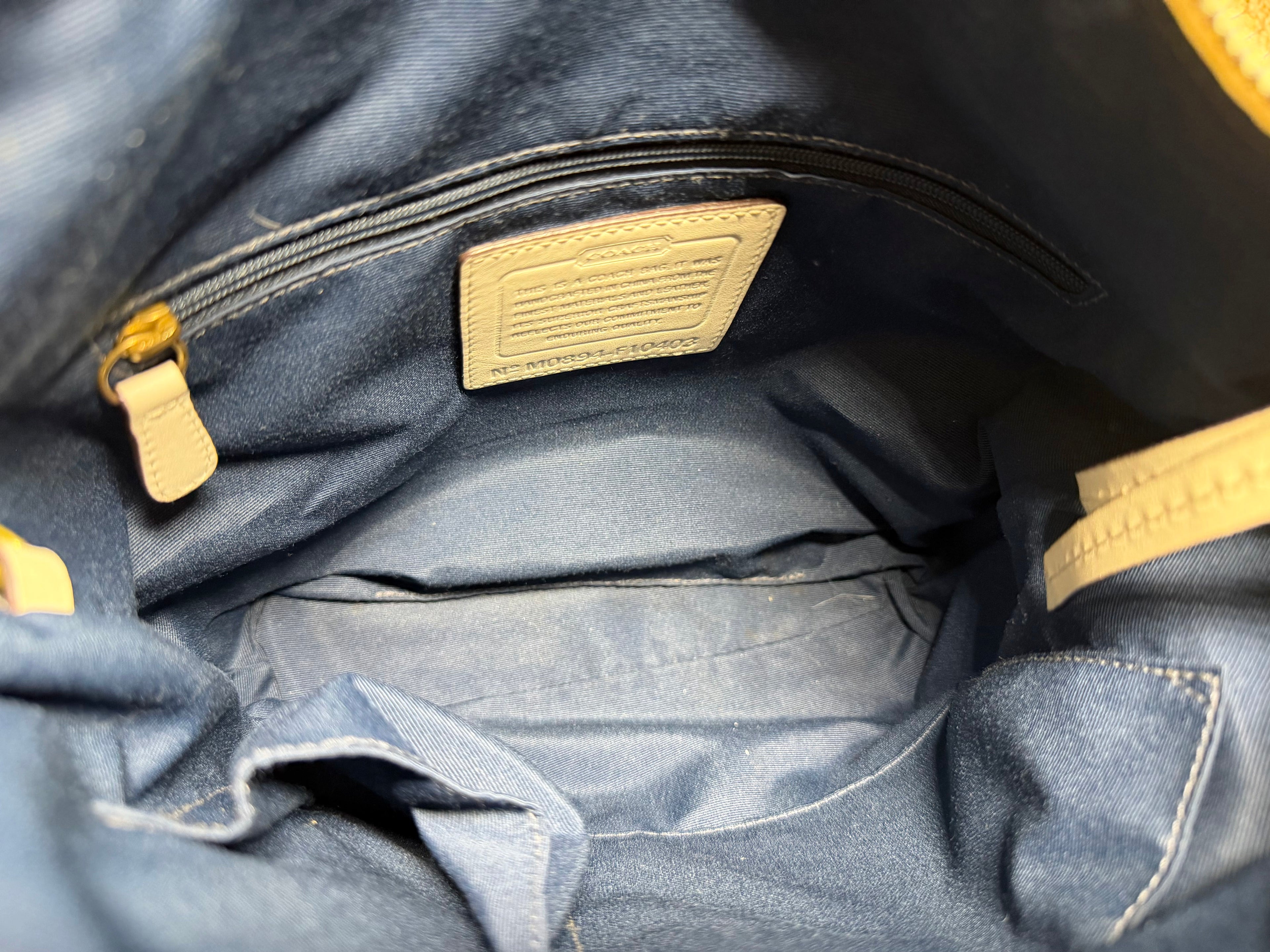Coach Signature Denim Convertible Duffle Hobo (F10403)