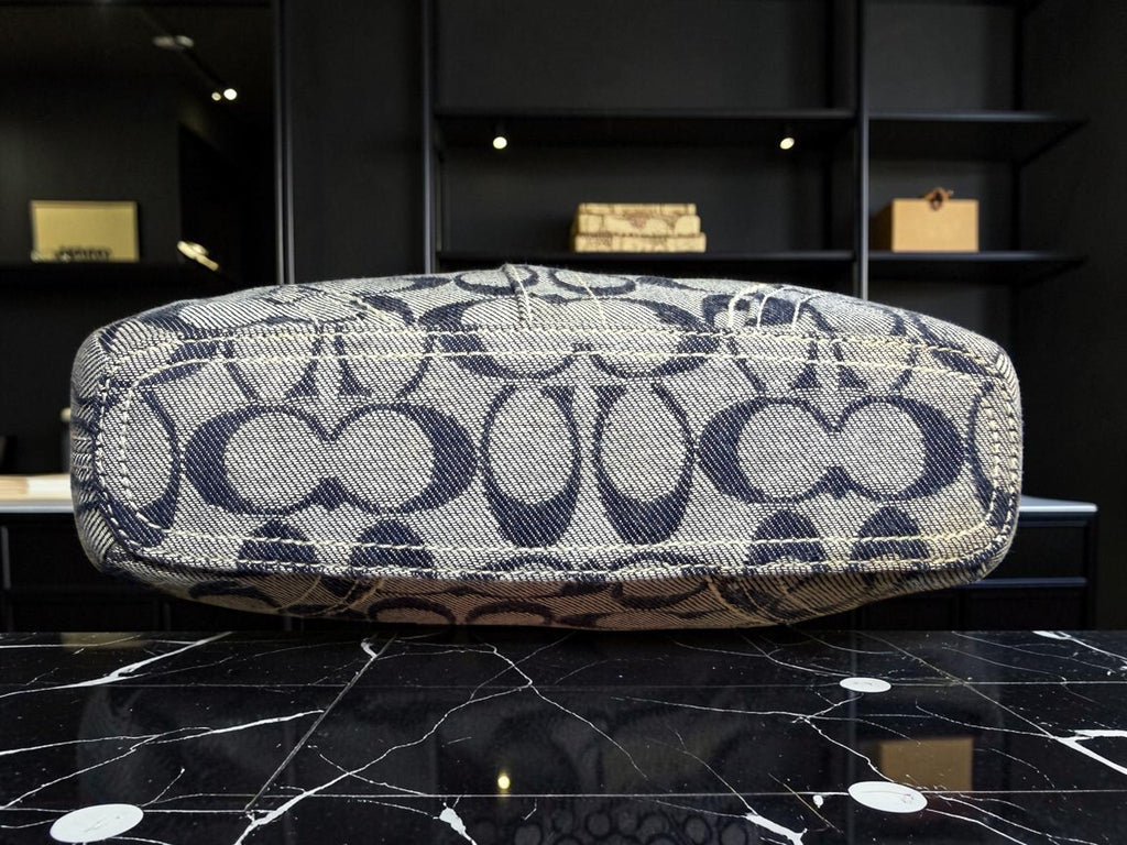 Coach Signature Denim Convertible Duffle Hobo (F10403)