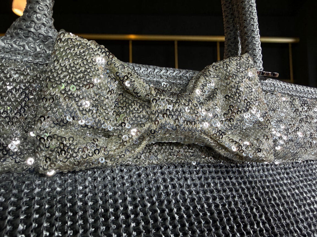 Anteprima Misto Silver Sequin Tote