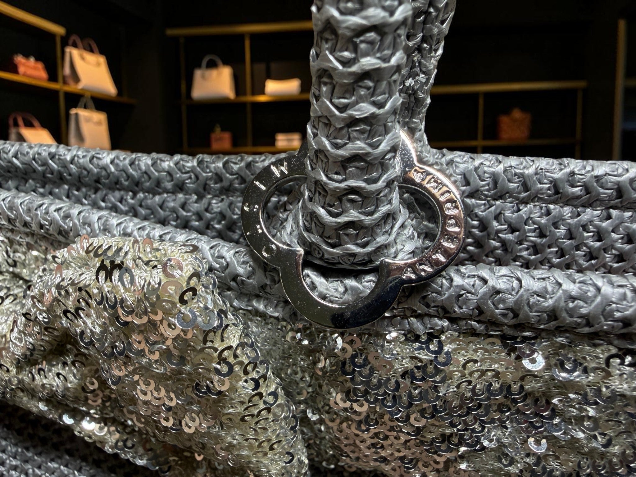 Anteprima Misto Silver Sequin Tote