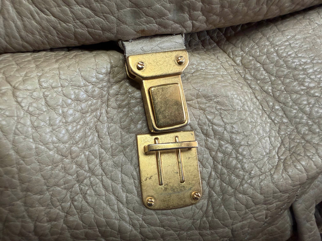Vintage Valentino Garavani Soft Leather Gather Tote / Hobo Bag.