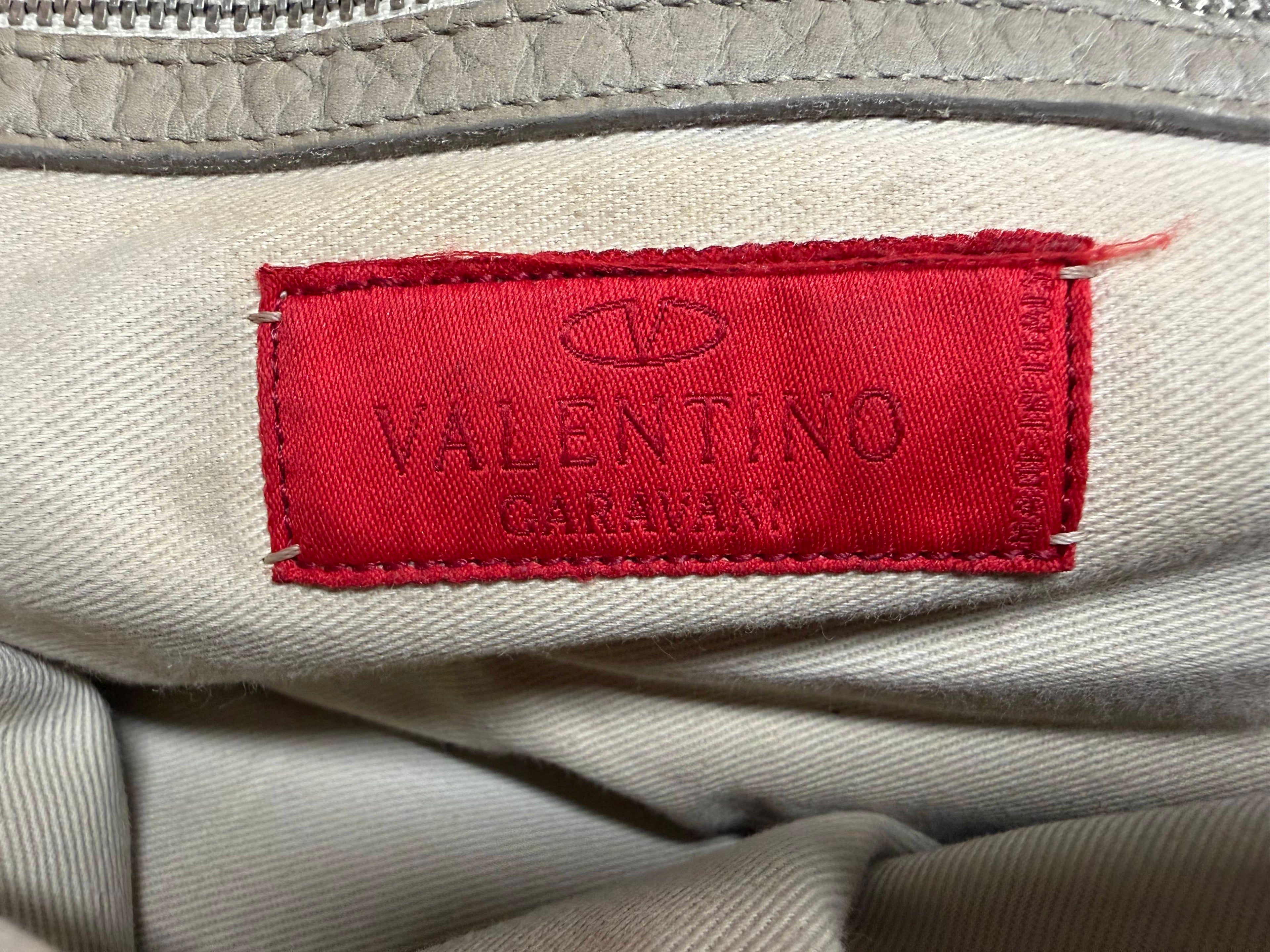 Vintage Valentino Garavani Soft Leather Gather Tote / Hobo Bag.
