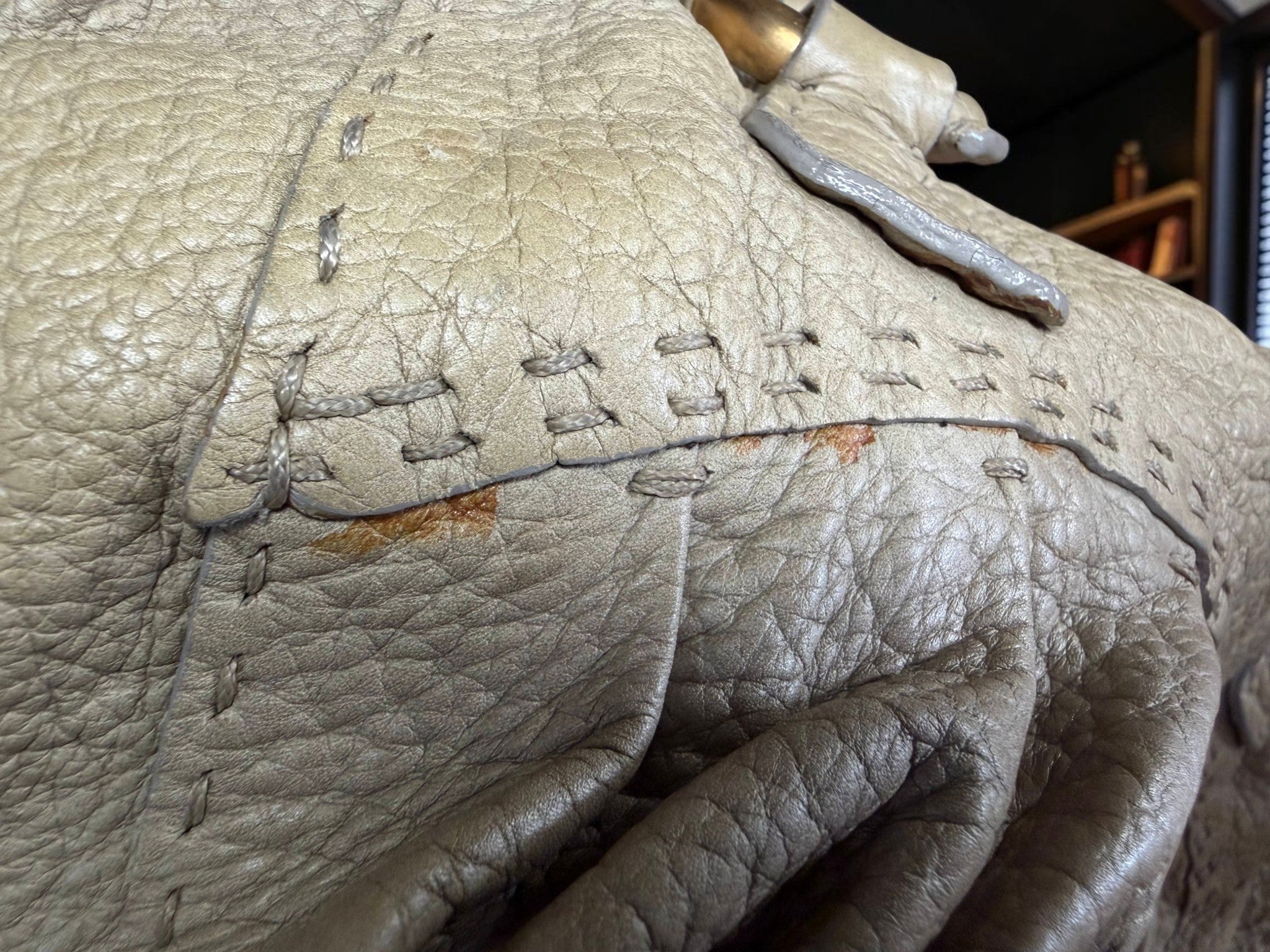 Vintage Valentino Garavani Soft Leather Gather Tote / Hobo Bag.