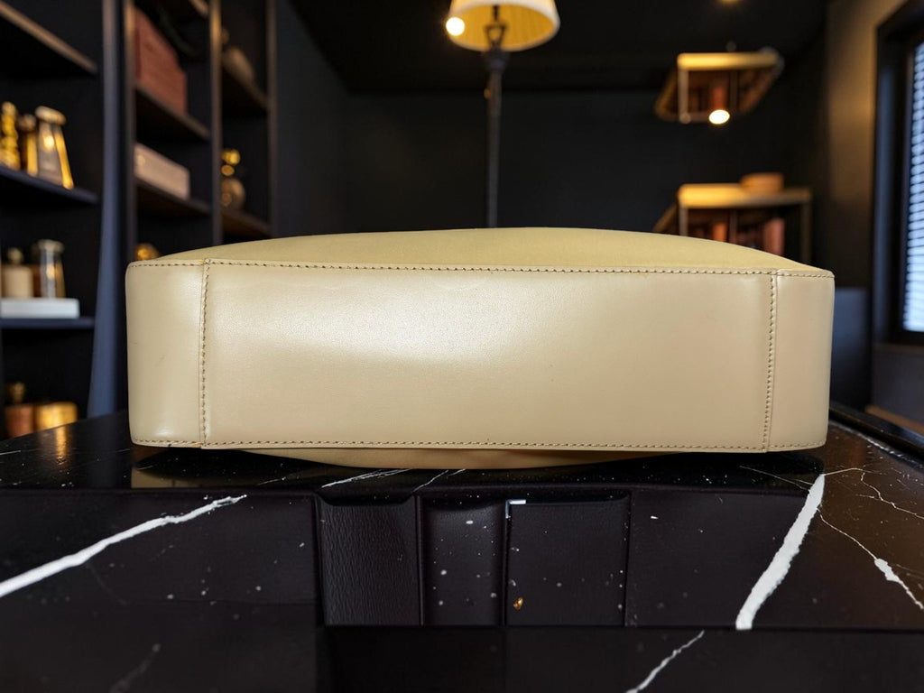 Etienne Aigner Leather Shoulder Bag (Cream / Off-White)