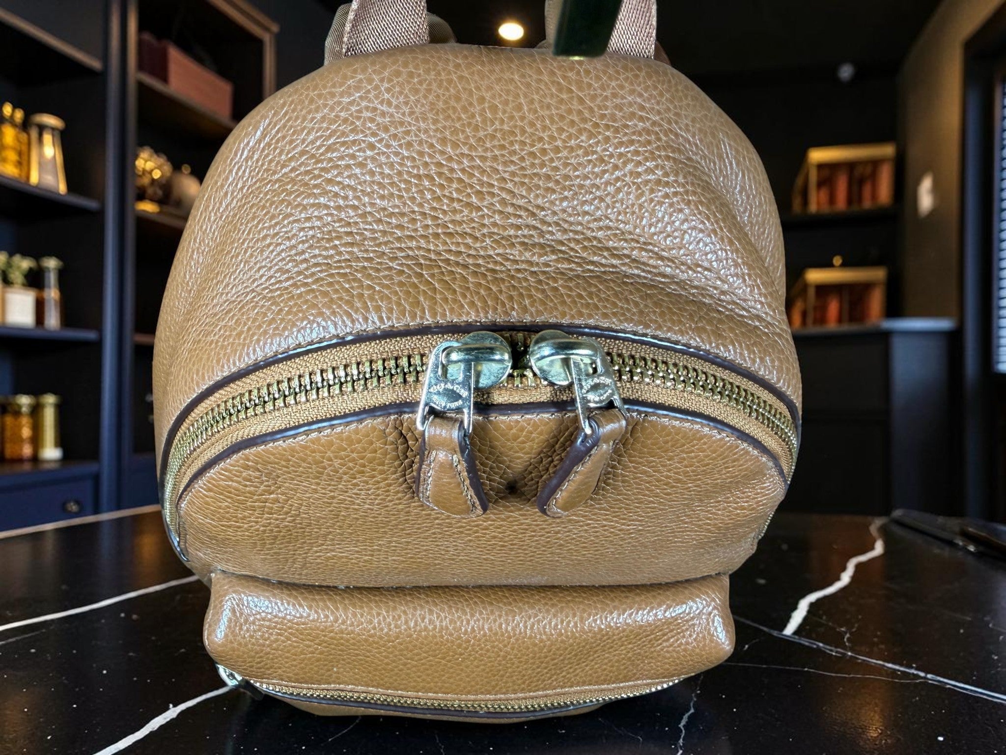 Coach Mini Charlie Backpack in Brown Pebbled Leather (F38263)