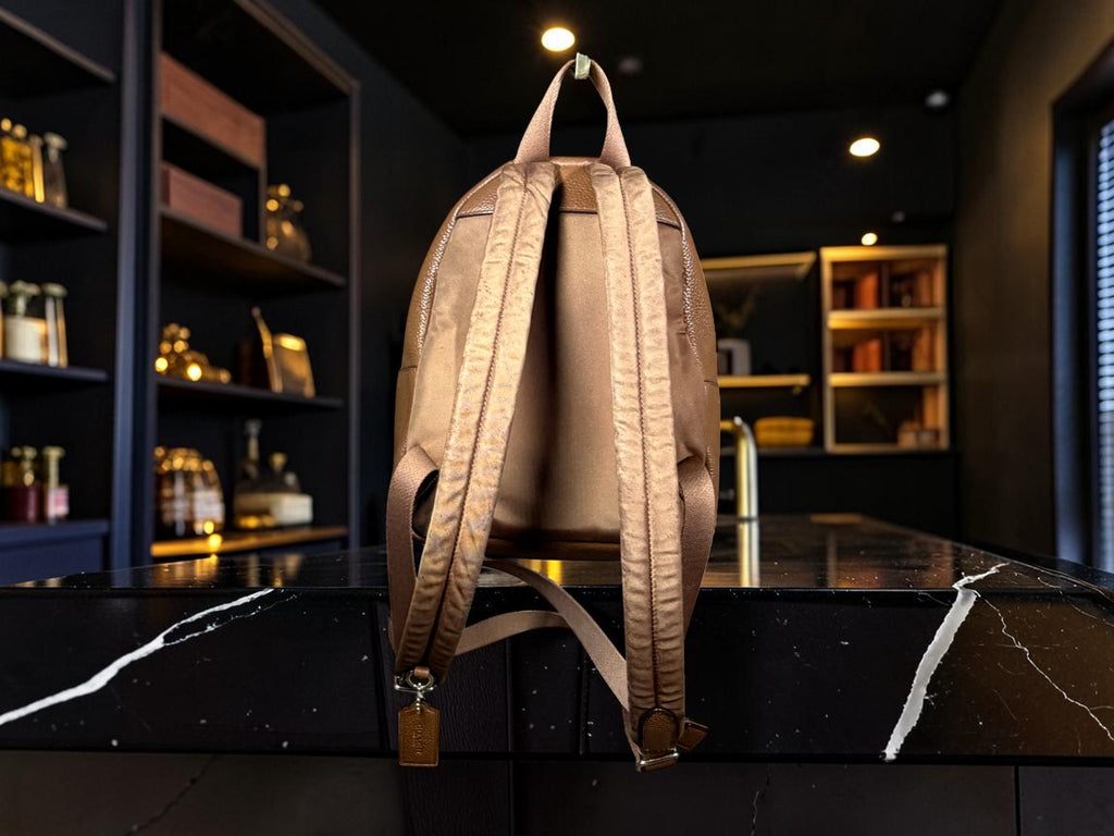 Coach Mini Charlie Backpack in Brown Pebbled Leather (F38263)