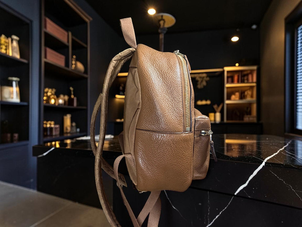 Coach Mini Charlie Backpack in Brown Pebbled Leather (F38263)