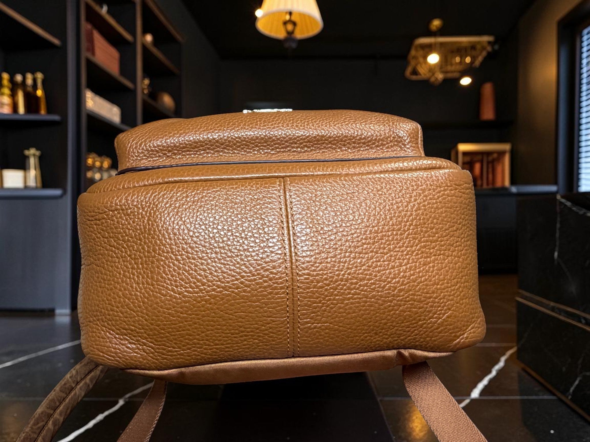 Coach Mini Charlie Backpack in Brown Pebbled Leather (F38263)