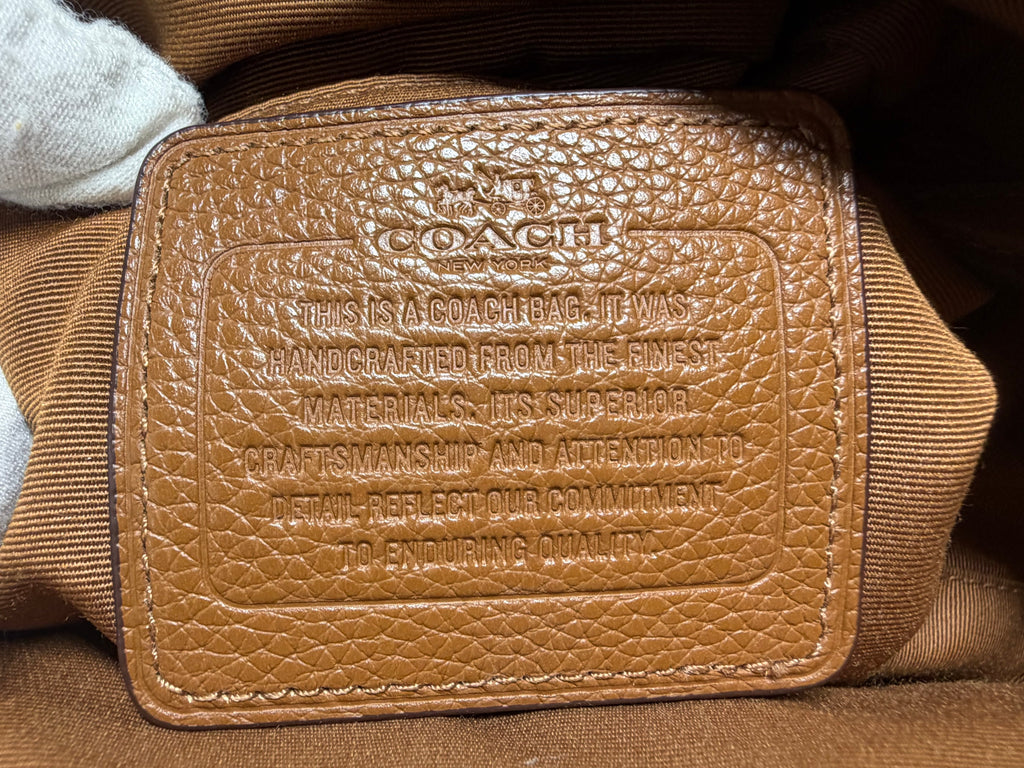 Coach Mini Charlie Backpack in Brown Pebbled Leather (F38263)