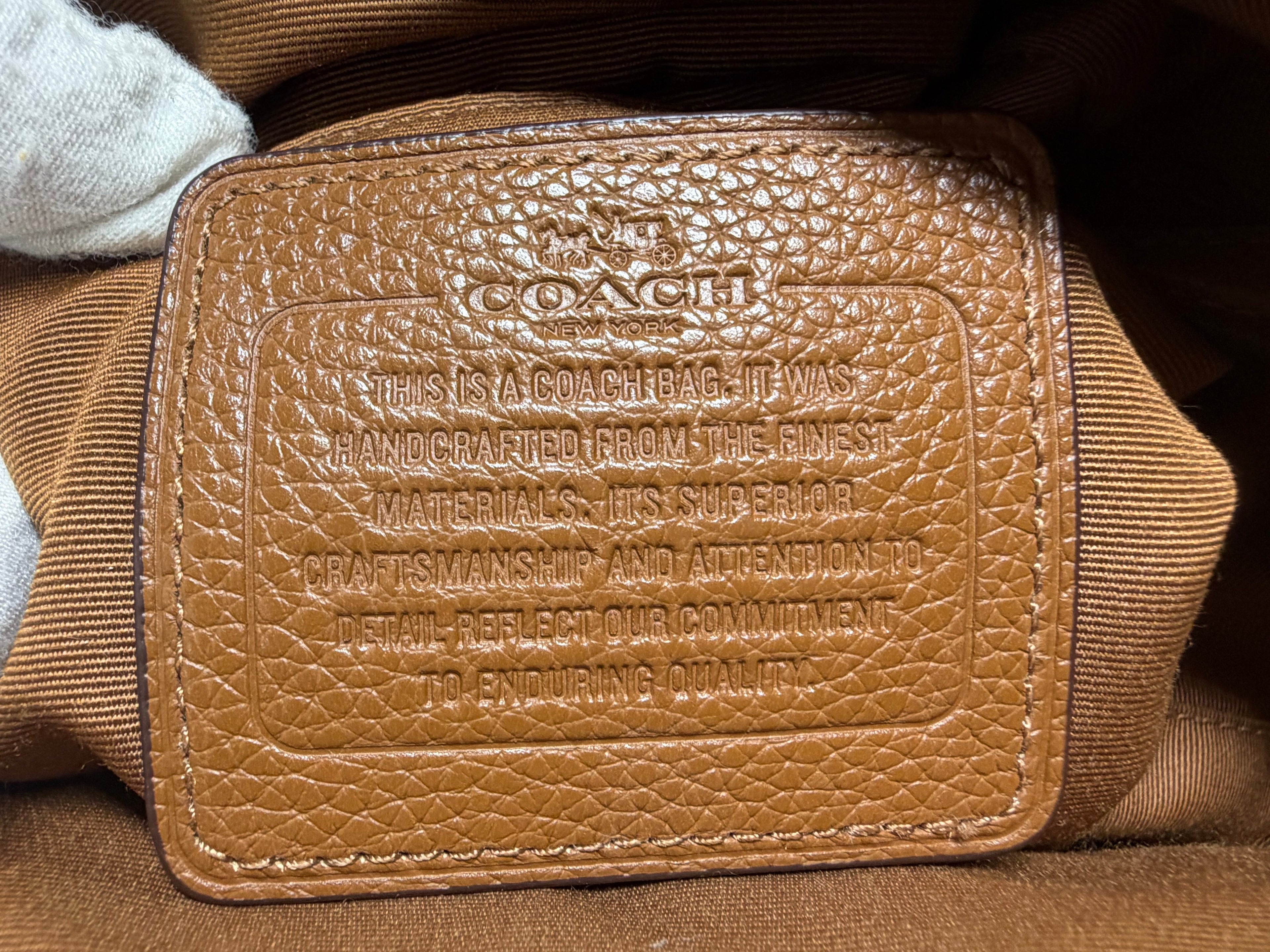 Coach Mini Charlie Backpack in Brown Pebbled Leather (F38263)