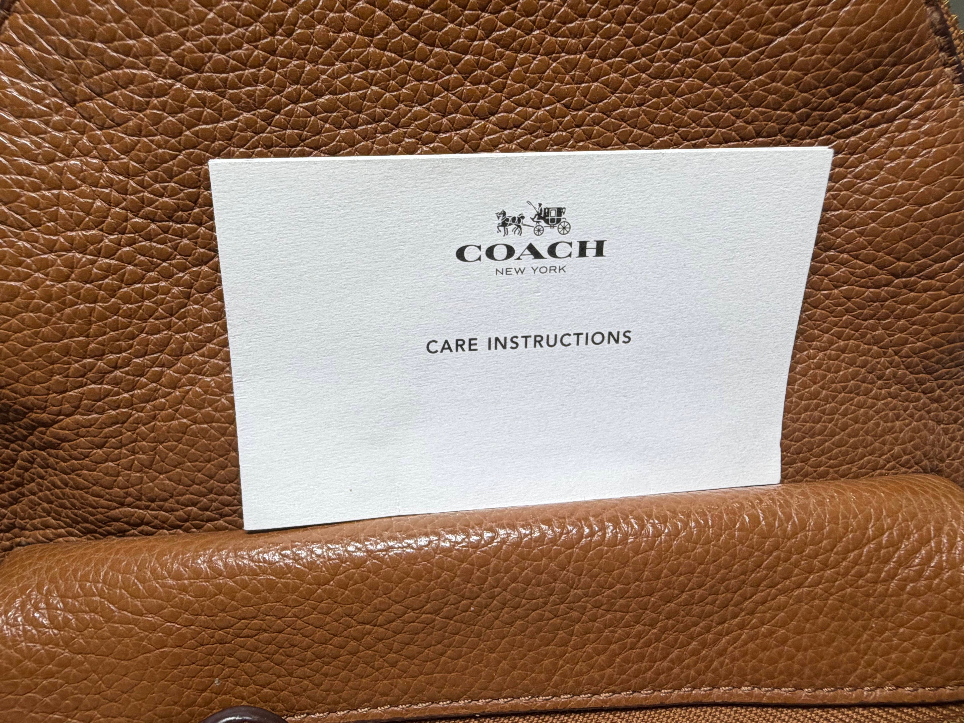 Coach Mini Charlie Backpack in Brown Pebbled Leather (F38263)
